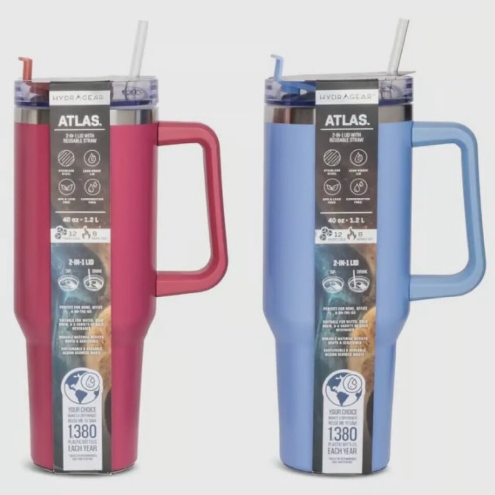 NEW Lot of 2x [Stanley] Quencher H2.0 Flowstate 30oz Tumbler & [Atlas] Tumbler - Picture 7 of 16